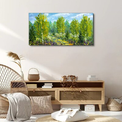 Painting forest Canvas Wall art