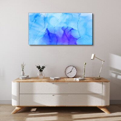 Waves of Blue and Violet Print on canvas