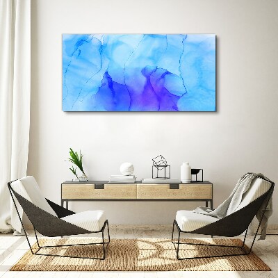 Waves of Blue and Violet Print on canvas