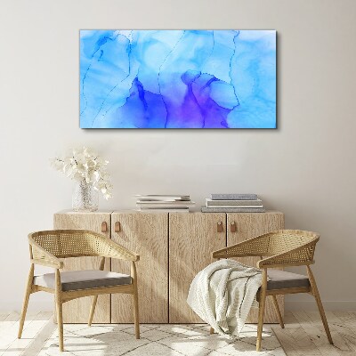 Waves of Blue and Violet Print on canvas