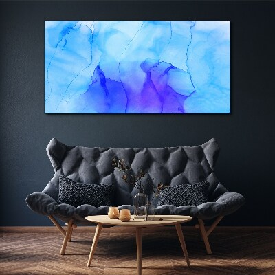 Waves of Blue and Violet Print on canvas
