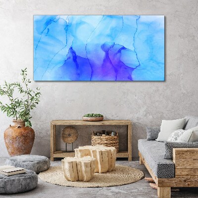 Waves of Blue and Violet Print on canvas