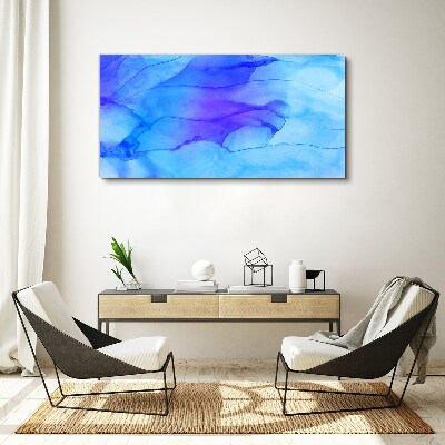 Waves of blue shades Canvas wall art
