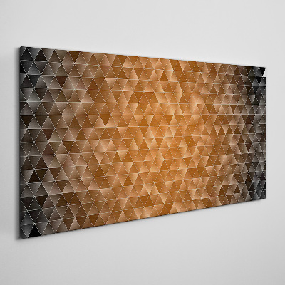 Geometry in shades of brown Print on canvas