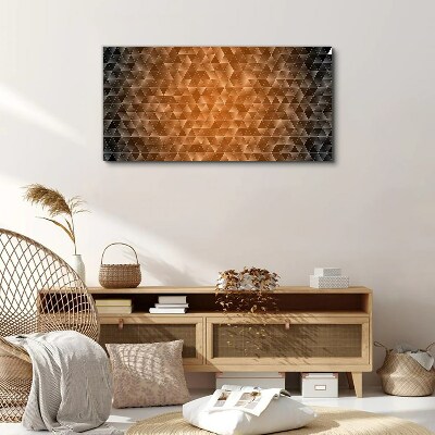 Geometry in shades of brown Print on canvas