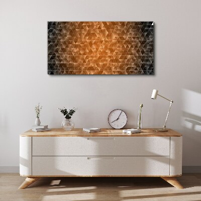 Geometry in shades of brown Print on canvas