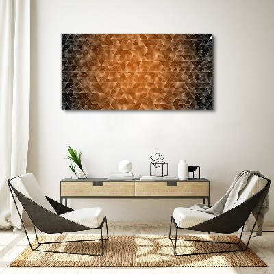 Geometry in shades of brown Print on canvas
