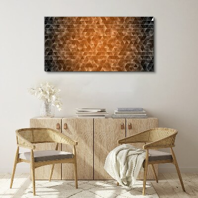Geometry in shades of brown Print on canvas