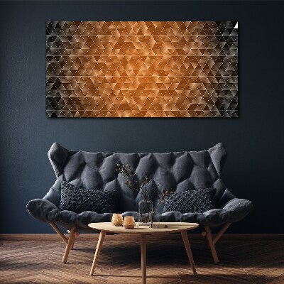 Geometry in shades of brown Print on canvas