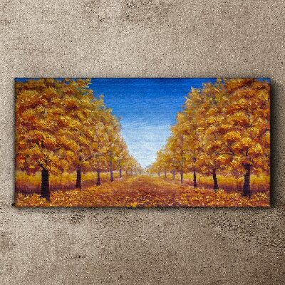 Painting autumn trees Canvas Wall art