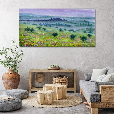 Landscape in pastel colors Canvas wall art