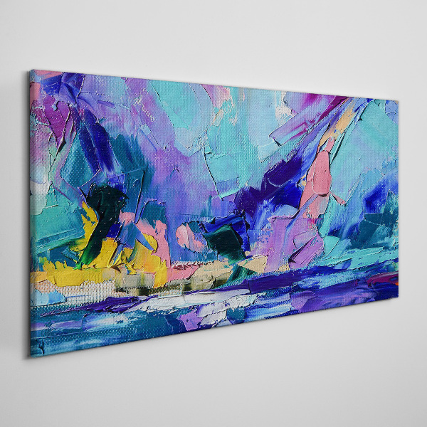 Abstract landscape in shades of purple Print on canvas