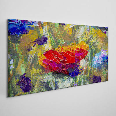 Abstract flowers Canvas Wall art