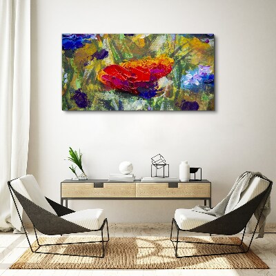 Abstract flowers Canvas Wall art