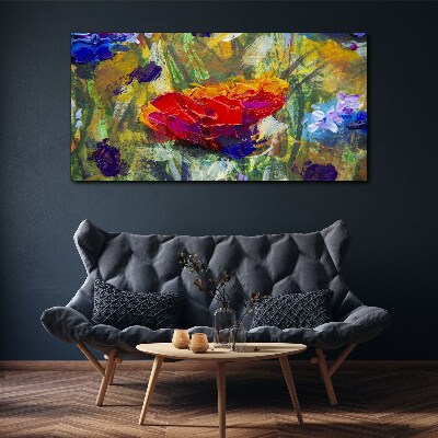 Abstract flowers Canvas Wall art