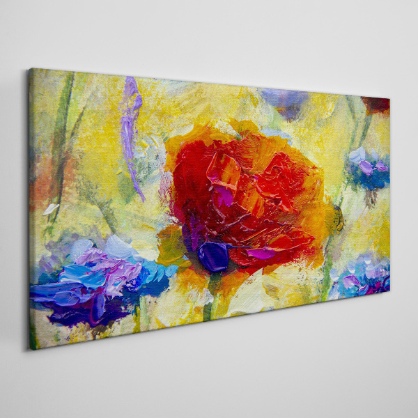 Floral explosion of colors Print on canvas