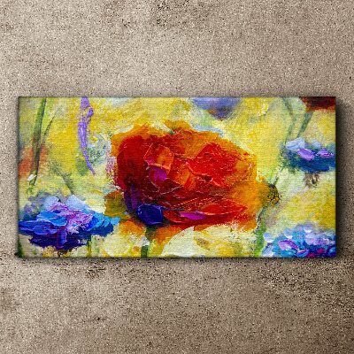 Floral explosion of colors Print on canvas
