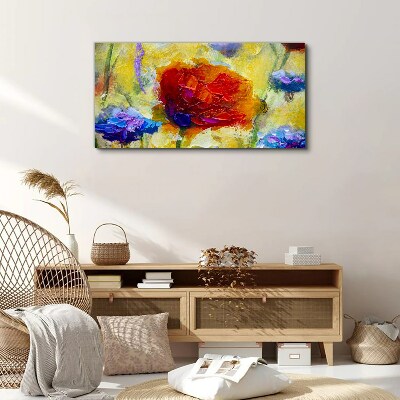 Floral explosion of colors Print on canvas