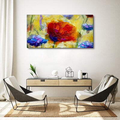 Abstract flowers Canvas Wall art