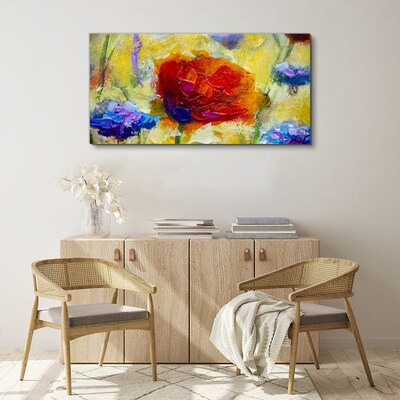 Floral explosion of colors Print on canvas