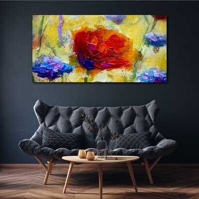 Floral explosion of colors Print on canvas
