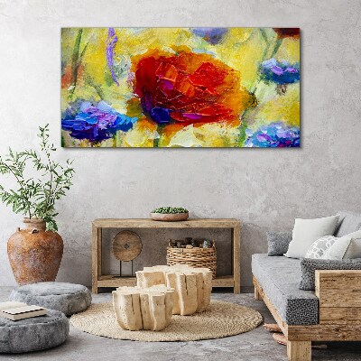 Floral explosion of colors Print on canvas