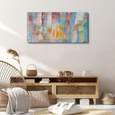 Colorful abstract stripes Print on canvas