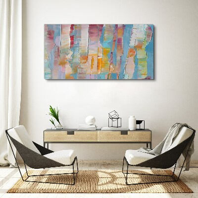 Colorful abstract stripes Print on canvas