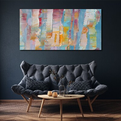 Colorful abstract stripes Print on canvas
