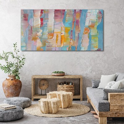 Colorful abstract stripes Print on canvas