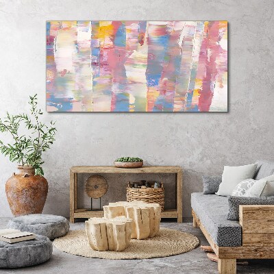Pastel reflections on glass Canvas wall art