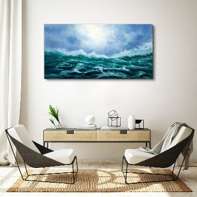 Nature sea storm Canvas Wall art