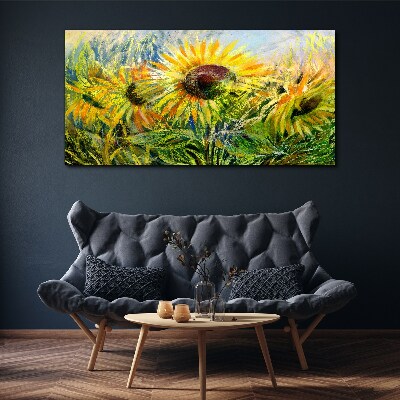 Sunflowers in the summer sun Print on canvas