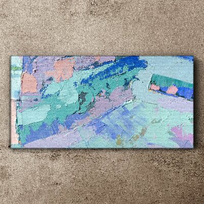 Abstract landscapes in pastel colors Print on canvas