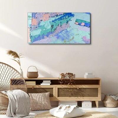 Abstract landscapes in pastel colors Print on canvas