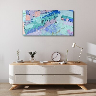 Abstract landscapes in pastel colors Print on canvas