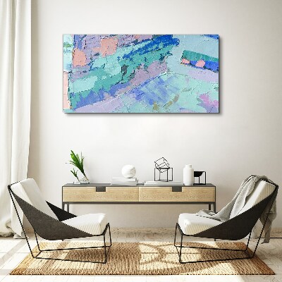 Abstract landscapes in pastel colors Print on canvas