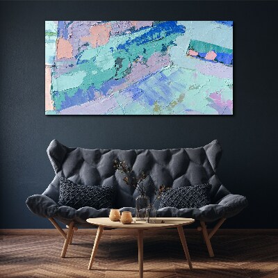 Abstract landscapes in pastel colors Print on canvas