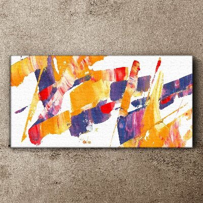 Dynamic abstract brush strokes Canvas wall art