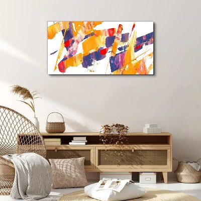 Dynamic abstract brush strokes Canvas wall art