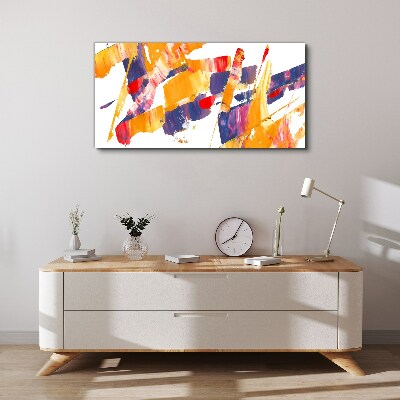Dynamic abstract brush strokes Canvas wall art
