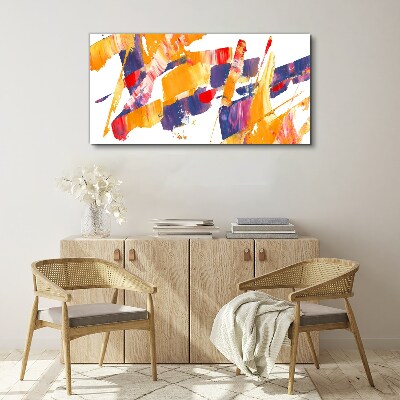 Dynamic abstract brush strokes Canvas wall art
