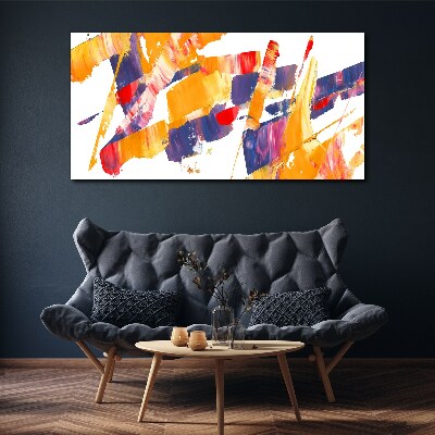 Dynamic abstract brush strokes Canvas wall art