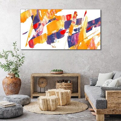 Dynamic abstract brush strokes Canvas wall art