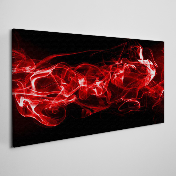 Dancing red streaks Print on canvas