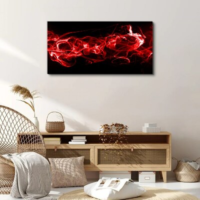 Dancing red streaks Print on canvas