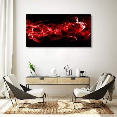 Dancing red streaks Print on canvas
