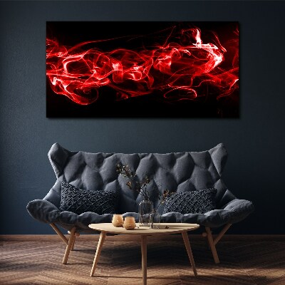 Dancing red streaks Print on canvas