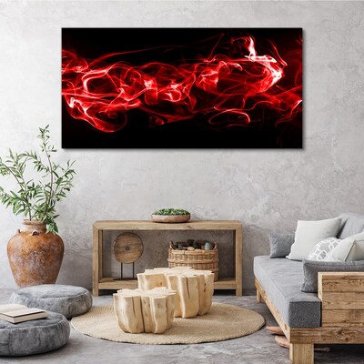 Dancing red streaks Print on canvas