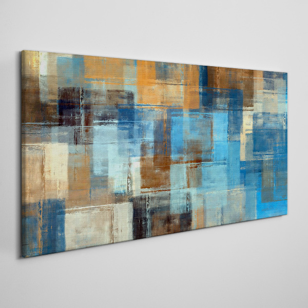 Abstract mosaic of blue tones Print on canvas